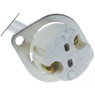 Soclu lampa G4 / G5.3 / G6.35 cu fire L 130 mm, distanta gauri fixare 26 mm - 359923