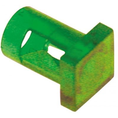 light bulb housing ø9mm green Qty 1 pcs square