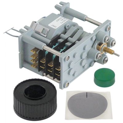 Timer 3 camere 230 V, 6 minute, cu buton restart, ax ø 6x4,6 mm, motor M37LN, CDC 7003F3 / 360255 - 360255