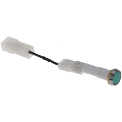 indicator light ø 10mm 230V green connection male faston 6,3mm cable length 90mm
