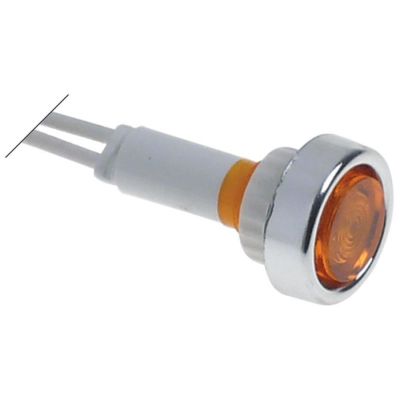 indicator light ø 10mm 24V yellow cable length 200mm screw base