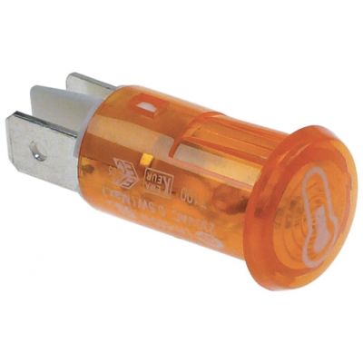 Lampa semnalizare ø 12.5mm, 230V, culoare galbena, t. max. 100°C - 360509