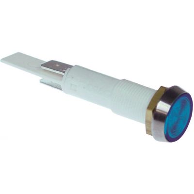 indicator light ø 10mm 230V blue connection male faston 6,3mm