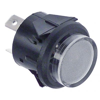 Lampa indicatoare ø 25 mm, 230 V, alba, conectori 6.3 mm, temp.-resist. 85 °C - 360551