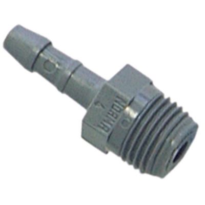 Racord plastic pentru furtun ø 6 mm, filet ext 1/8" - 361690