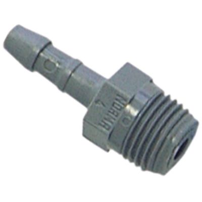 Racord plastic pentru furtun, ø 6mm, filet ext ¼" - 361691