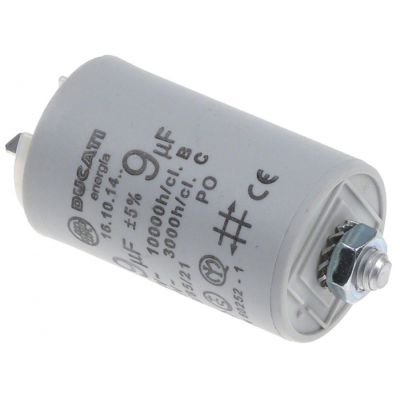 operating capacitor capacity 9µF 450V with plastic sheathing tolerance 5% L 60mm ø 36mm