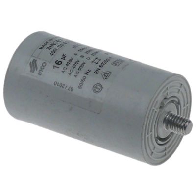 operating capacitor capacity 16µF 425/475/500V with plastic sheathing tolerance 5% 50/60Hz L 71mm