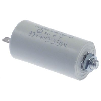 capacitor capacity 6 µF 450 V tolerance 5% 50 Hz environment temperature max. -25 to +85°C ø 30 mm