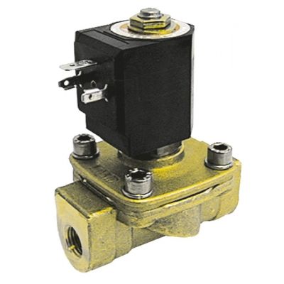 Electrovalvă alamă DN 15mm racord 1/2" L 75mm 2-căi 230VAC M&M tip de bobină 7700 - 370043