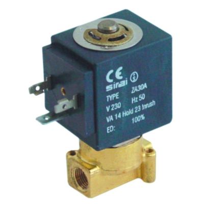 Electrovalva 1/8" Sirai L177-B, bobina Z610A 230V, L 26,5 mm, deschidere 2,3 mm, -10 +90°C, max 30 bari - 370082