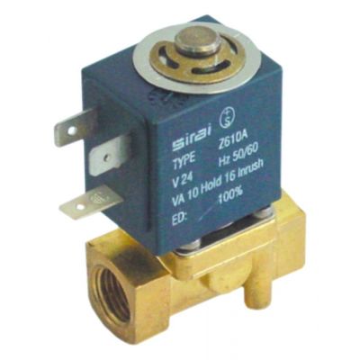 Electrovalva 2 Cai, 230V, racord ¼", L 43 mm, deschidere nominala 3 mm, priza compacta - Cod 370083