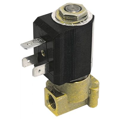 Electrovalva 2 Cai, 230 V, racord 1/8", L 30 mm, deschidere nominala 2,5 mm, priza compacta - Cod 370096