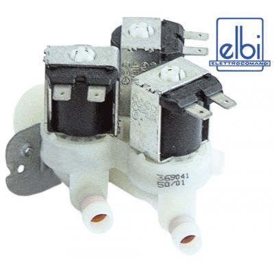 Electrovalva, 3 Cai, dreapta, 230 V, intrare ¾", iesire 11,5 mm, t.max. 90°C, iesire A 2,5l/min - Cod 370185