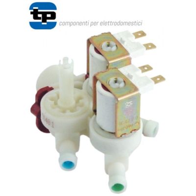 Electrovalva, 3 Cai, dreapta, 230 V, intrare ¾", iesire 11,5 mm, t. max. 90°C, plastic - Cod 370189