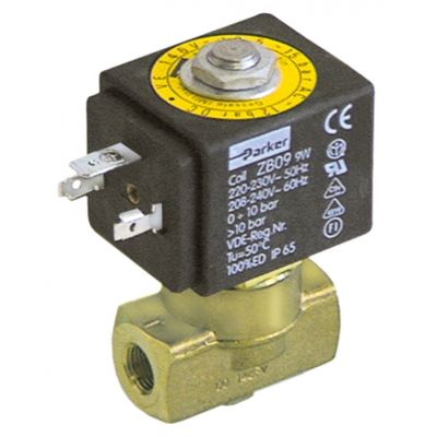 Electrovalva Parker 1/8", 230 V, bobina ZB09, 9W, deschidere nominala 2,5 mm, -20 +130 °C, priza DIN - 370206