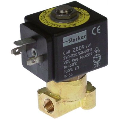 Electrovalva Parker 1/8", serie VE-140, bobina ZB09, 230 V, p.max. 30 bar, L 30 mm, temp. -10+140°C - 370220