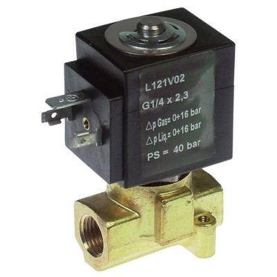 Electrovalva Sirai L121, 24V CA, racord 1/4", L 42 mm, DN 2,3 mm, -10 +140 °C, max 8 bari - 370229