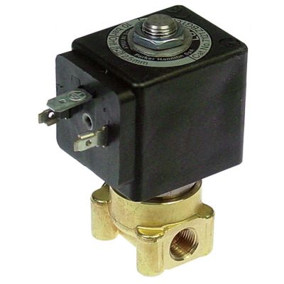 Electrovalva 2 cai, 24 V CC, racord 1/8", deschidere nominala 2,5 mm, temp. -20°+130 °C, priza DIN - 370230