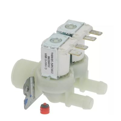 Electrovalva dubla 230 V, intrare ¾", iesire 11,5 mm, t. max. 90°C, plastic, ELBI - 370246