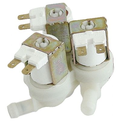 Electrovalva, 3 Cai, dreapta, 230 V, intrare ¾", iesire 11,5 mm, t.max. 90°C, TP, plastic - Cod 370250