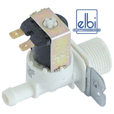 Electrovalva dreapta, 230 V, intrare ¾", iesire 11,5 mm, t. max. 90°C, ELBI - Cod 370251