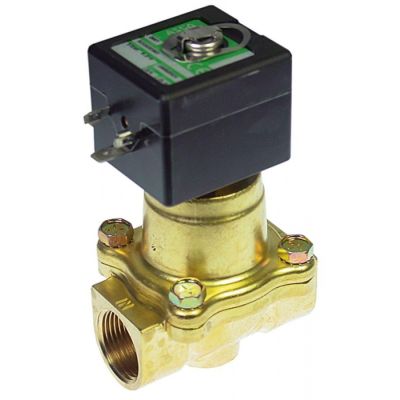 solenoid valve 2-ways 230V inlet ¾" outlet ¾" L 70mm DN 19mm slide-on receptacle DIN