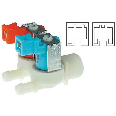 Electrovalva cu 2 iesiri, 230 V, intrare 3/4", iesire 11,5 mm, deschidere nominala DN10 - 370269
