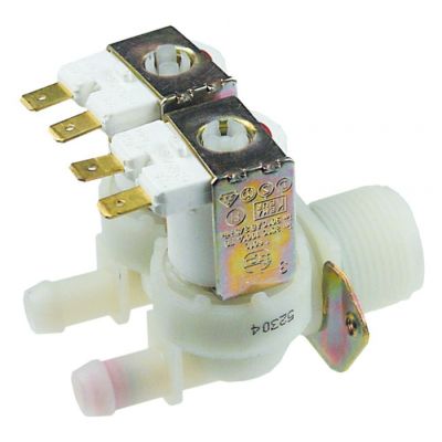 Electrovalva, 2 Cai, 230 V, intrare ¾", iesire 11,5 mm. t. max. 90°C, plastic, TP - Cod 370342