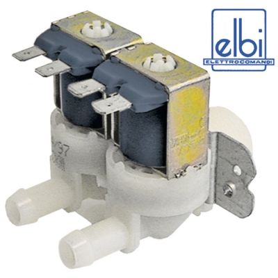 Electrovalva, 2 Cai, 230 V, intrare ¾", iesire 11,5 mm. t. max. 90°C, plastic, ELBI - Cod 370359