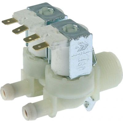Electrovalva, 2 Cai, 230 V, intrare ¾", iesire 11,5 mm. t. max. 90°C, plastic, TP - Cod 370416