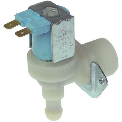 Electrovalva plastic unghiulara, 230V, intrare 3/4", iesire 11,5 mm, t. max. 90°C, debit 5 l/min, TP - 370450