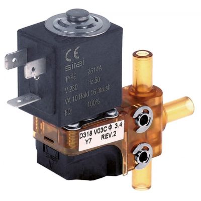 solenoid valve 3-way plastic 230V DN 3,4mm
