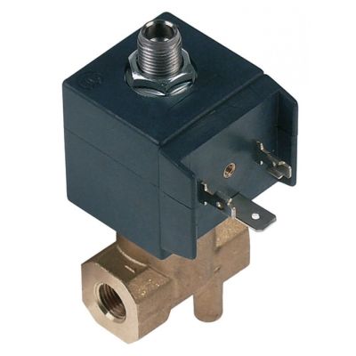 Electrovalva 3 Cai, 24 V, racord 1/8", L 35 mm, con interior, deschidere nominala 2,8 mm - Cod 370506
