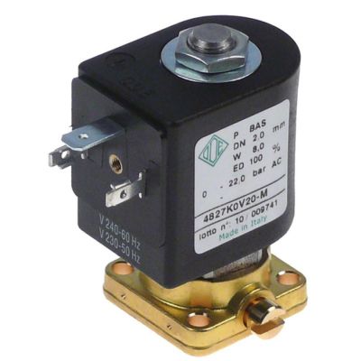 solenoid valve brass 2-ways 230V AC flange 32x32mm 50Hz
