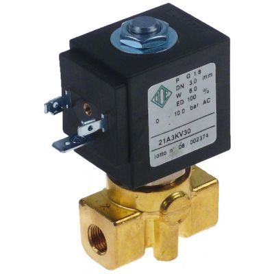 Electrovalva cu 2 cai, 230 V AC, racord filet 1/8", DN 3 mm, L 40 mm - 370615