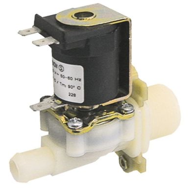 solenoid valve single straight 230V AC inlet 3/4" outlet 14,5mm output 3l/min t.max. 90°C MÜLLER