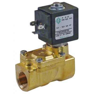 Electrovalva 230 VAC, intrare ½", iesire ½" L 66 mm, DN 13 mm, t.max. 90°C - 370653