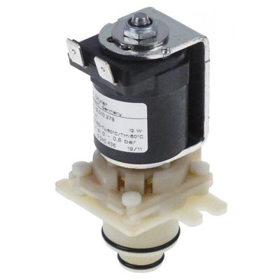 solenoid valve single 24V inlet 24mm outlet 14mm 10 t.max. 60°C MÜLLER 19.010.278 plastic