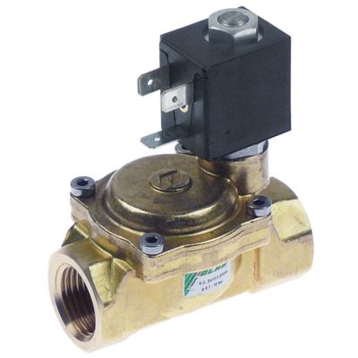 solenoid valve brass 2-ways 230 VAC inlet ½" IT outlet ½" IT L 69mm DN 13,5mm Olab 50Hz