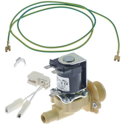 solenoid valve single straight 230V AC inlet ¾" outlet 14,5mm input 15l/min 10 t.max. 90°C