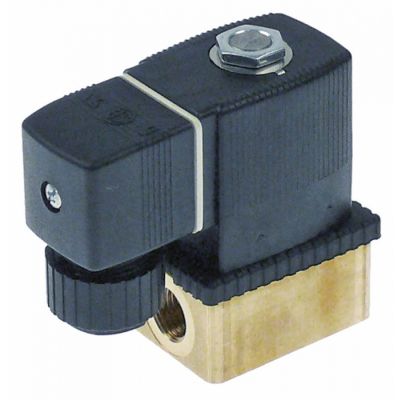 Electroventil Burkert serie 6013, 24VDC, intrare 1/4", iesire 1/4", L 46 mm, DN 4 mm, temp. -10 - 100°C - 370699