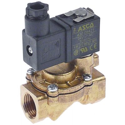solenoid valve 2-ways 24 VAC inlet ½" IT outlet ½" IT L 62mm DN 12mm t.max. 85°C