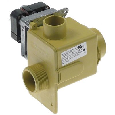drain valve electric 24 V inlet 38 mm inlet 1½" outlet 54,5 mm plastic 50/60