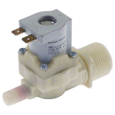 solenoid valve single straight 220/240V AC inlet ¾" outlet 10,5mm output 3l/min INTERELEKTRIK