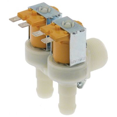 Electrovalva dubla 24 V, AC, intrae ¾", iesire 14,5 mm, plastic, Invensys - 370754