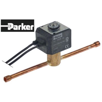 solenoid valve 230V connection 16mm soldering connection PARKER