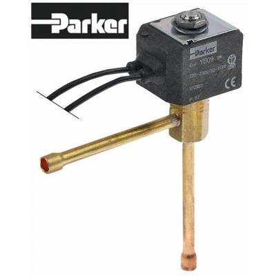 solenoid valve 230V connection 6mm soldering connection PARKER
