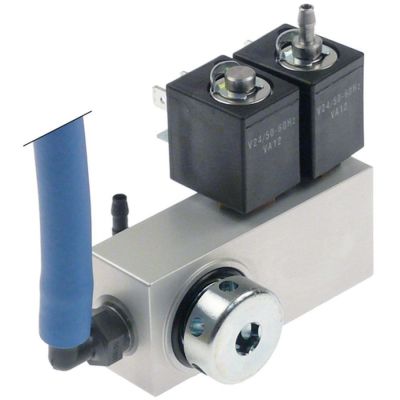 solenoid valve assembly 24 VAC inlet 1/2" outlet 7,5mm 2 coils coil type VA12 1/2" MJ