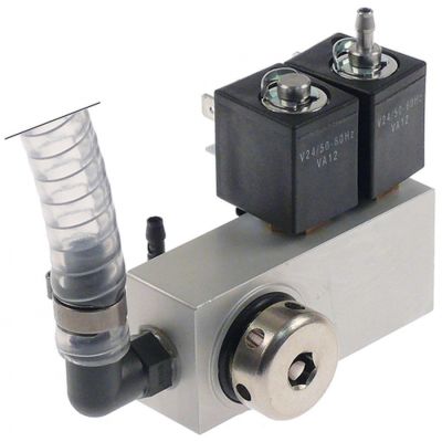 solenoid valve assembly 24 VAC inlet 1/2" outlet 10,5 mm 2 coils coil type VA12 thread 1/2"